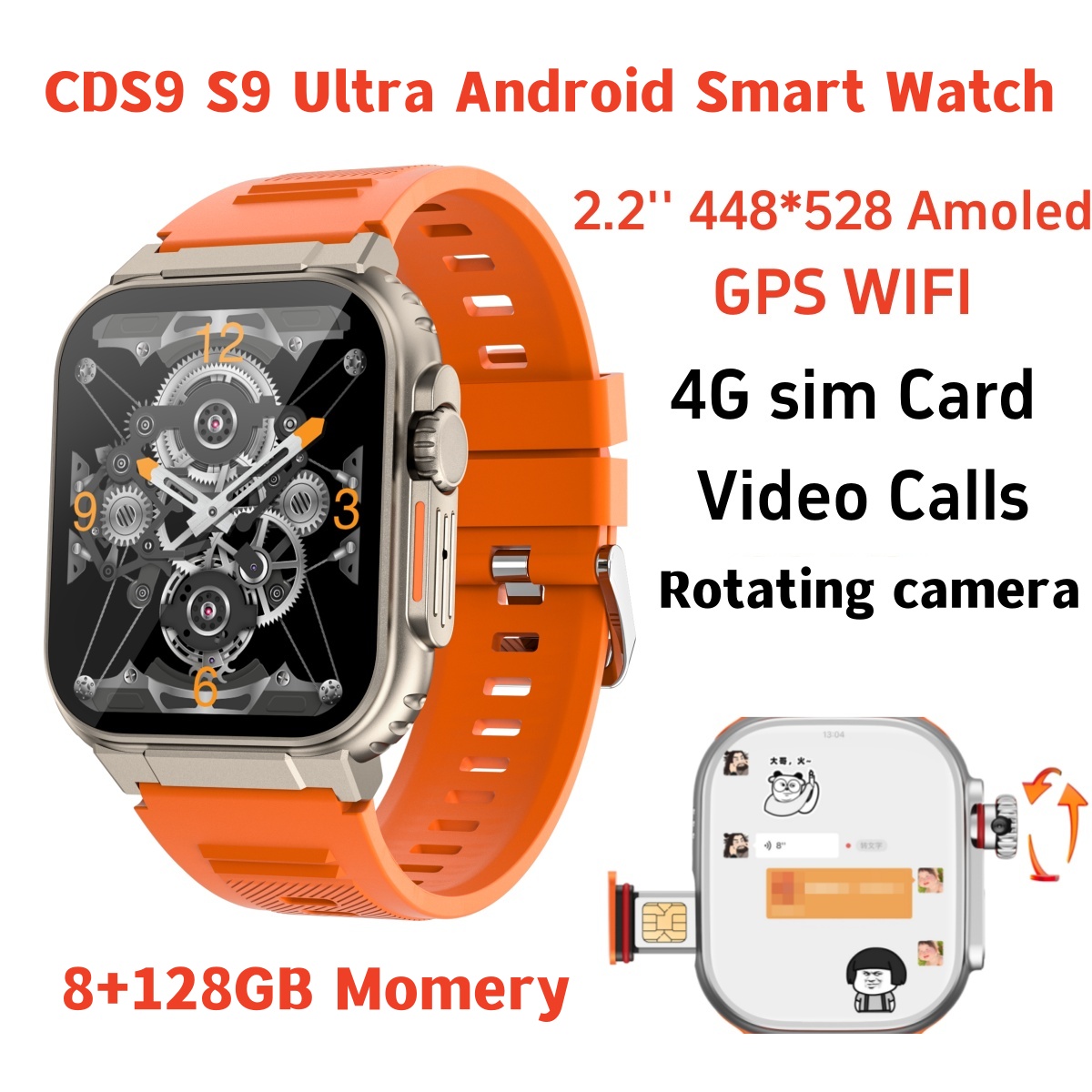 Smartwatch Watches For Men With Gps - Original S10 Smart Watch 4G/5G Network