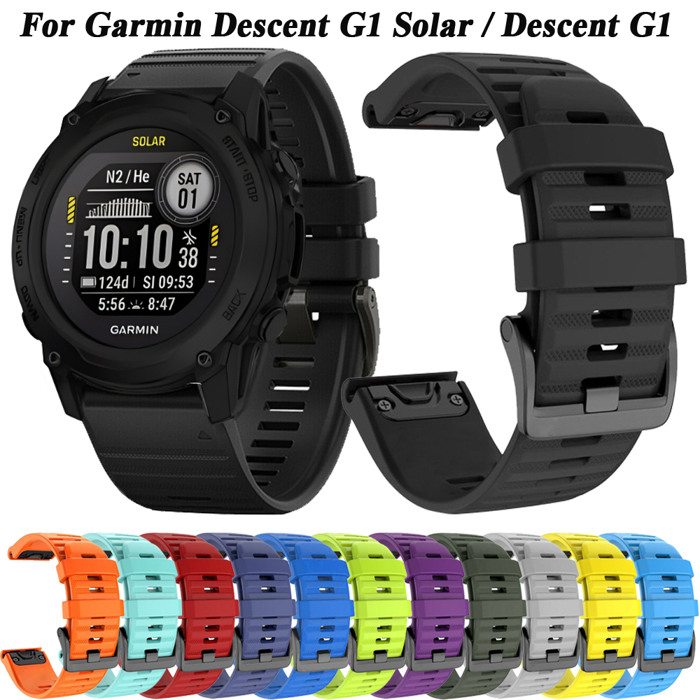 Solar Powered Watch - Quickfit Silicone Sport Straps For Garmin