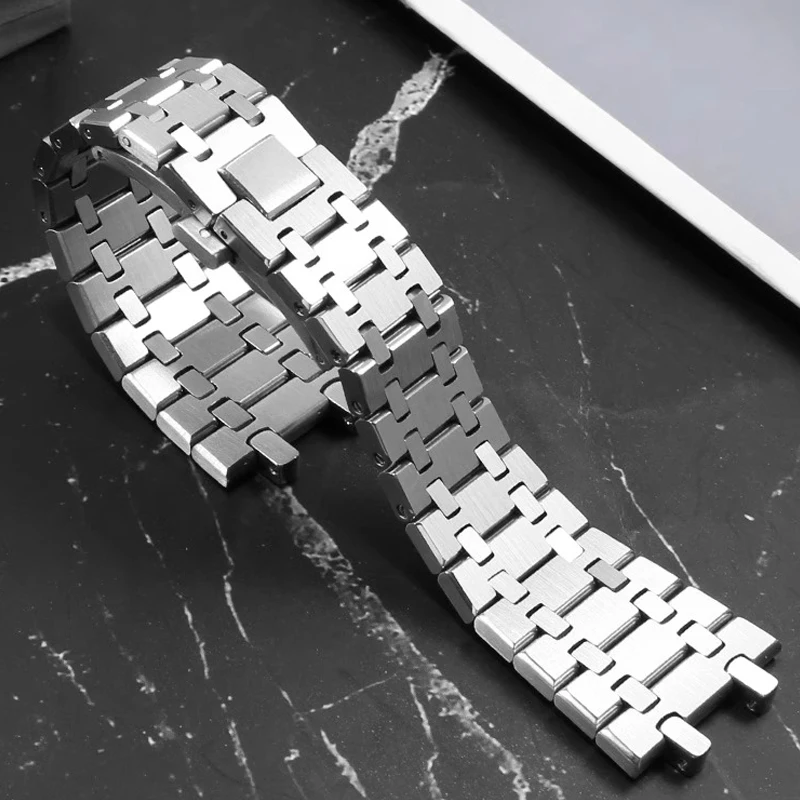 Audemars Piguet Watch Royal Oak - 316L Stainless Steel Silver Bracelet For