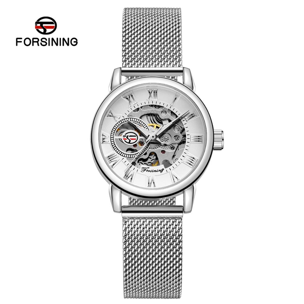 Mesh Stainless Strap - Reloj Mujer FORSINING Fashion Woman Watch