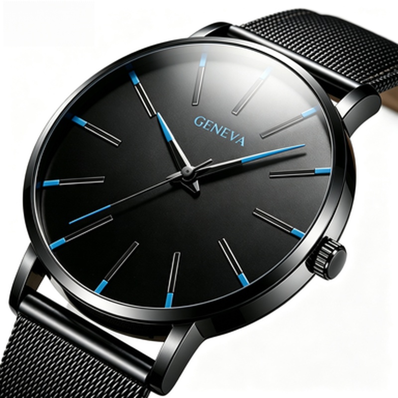 Mesh Stainless Strap - Brand Fashion Minimalist Ultra‑Thin Men Watch