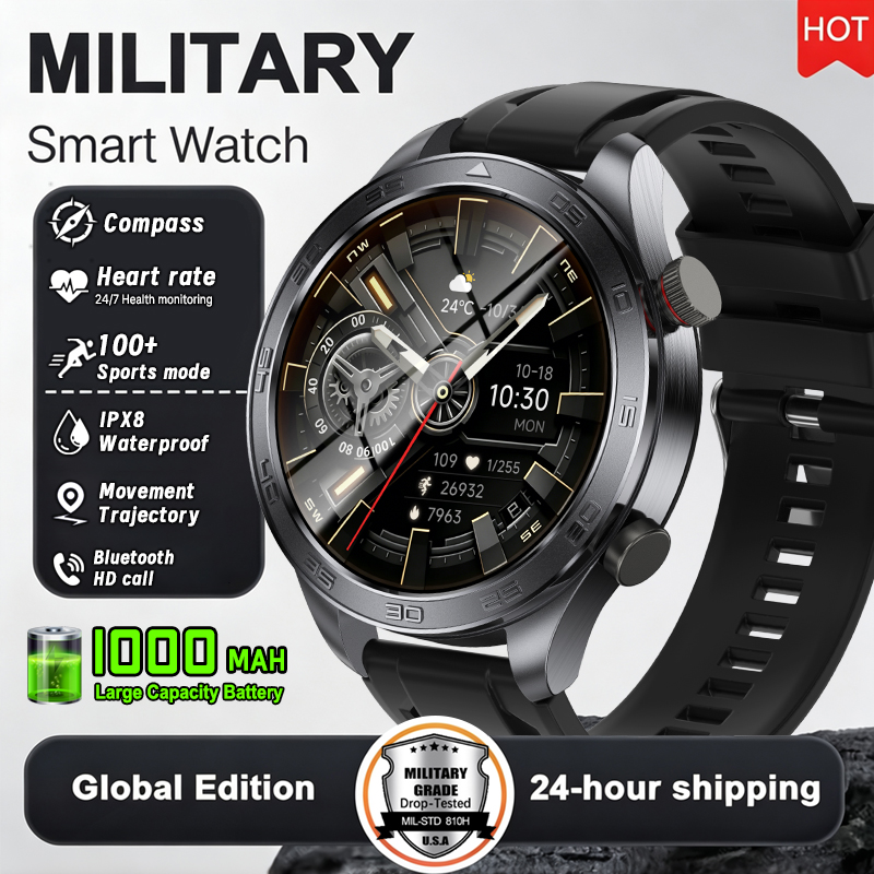 Smartwatch Watches For Men With Gps - New Military Smart Watch Men GPS