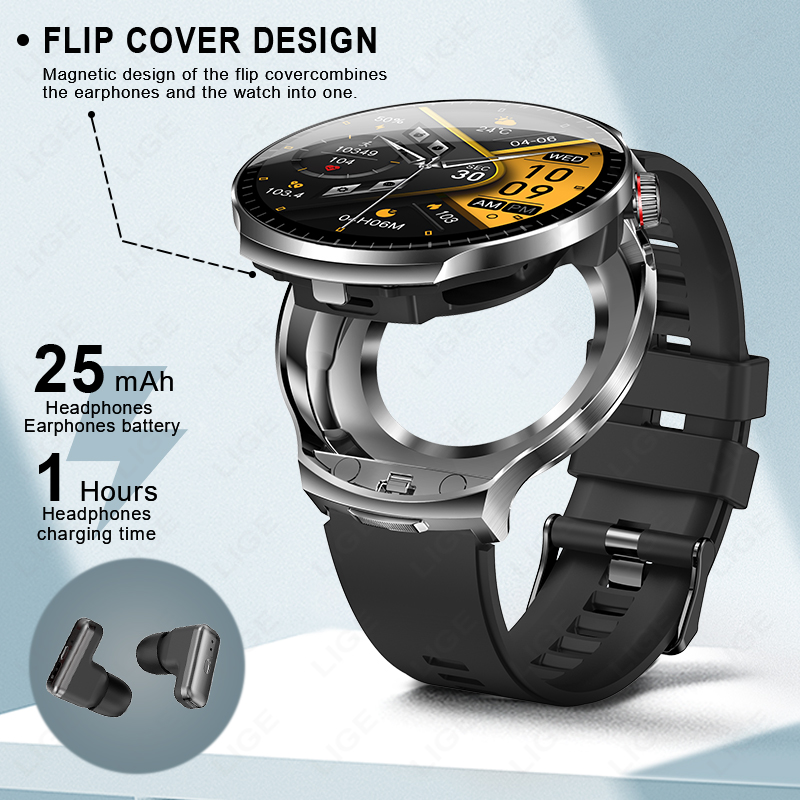 LIGE Men Smart Watch BT Call W - Smartwatch Noise Watches For Men ulasan dan harga