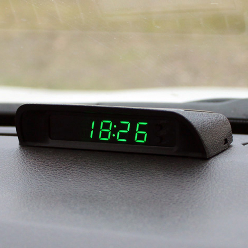 Solar Car Clock Thermometer Da - Solar Powered Watch ulasan dan harga