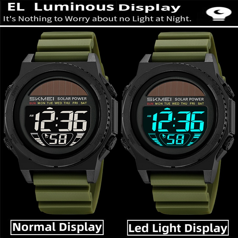 Skmei Solar Energy Digital Wat - Solar Powered Watch ulasan dan harga