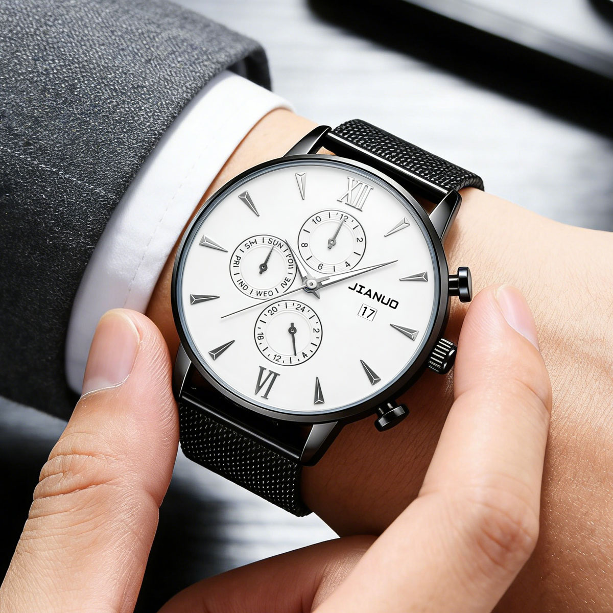 Trendy Casual Men's Milan Mesh - Mesh Stainless Strap ulasan dan harga