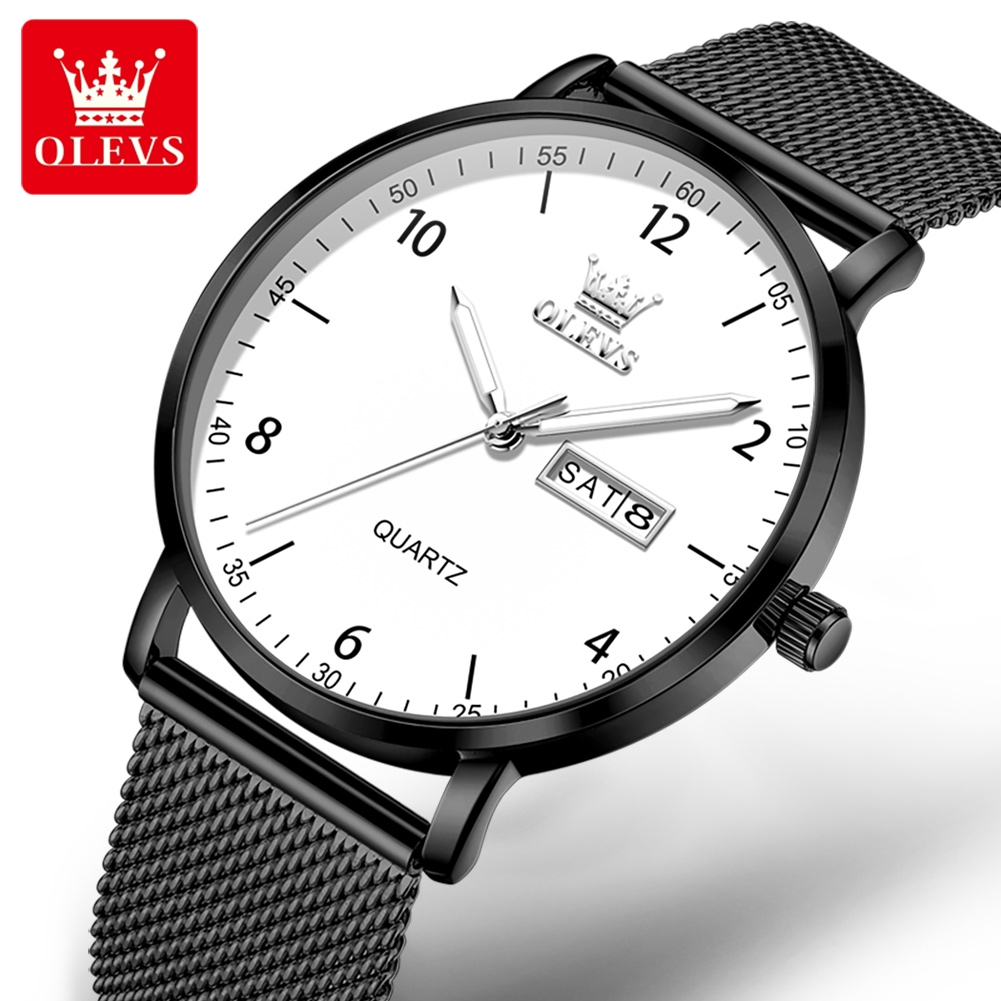 OLEVS Original Quartz Watches  - Mesh Stainless Strap ulasan dan harga