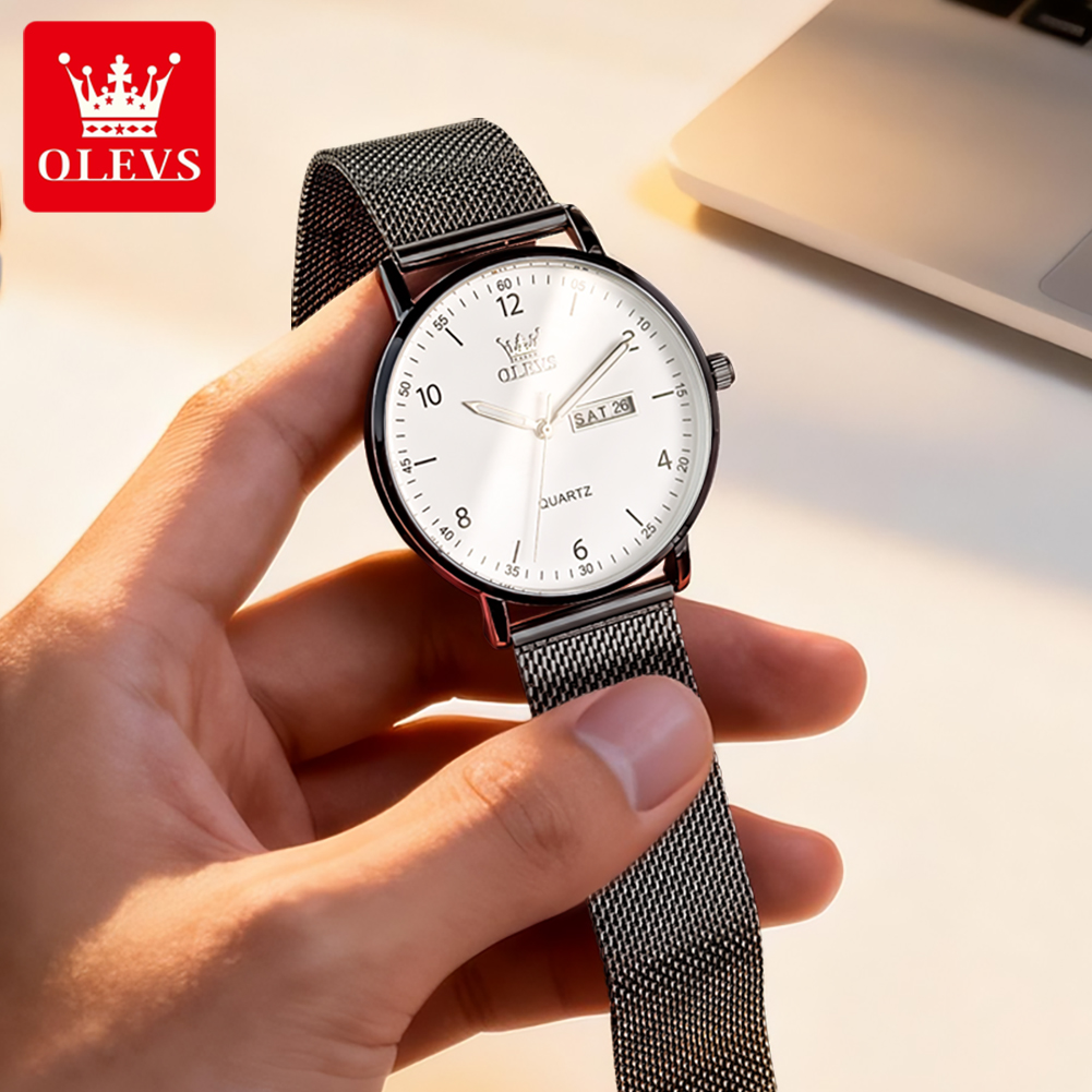 OLEVS Original Quartz Watches  - Mesh Stainless Strap ulasan dan harga