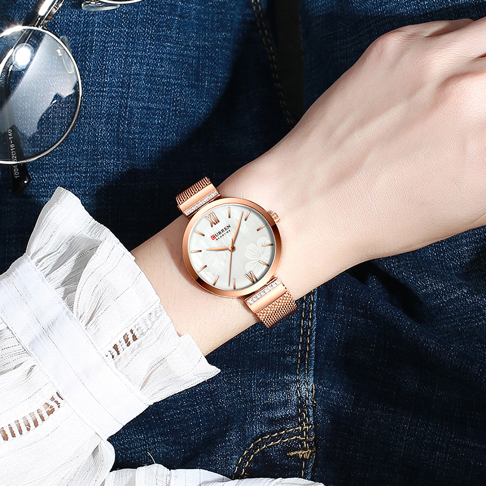 CURREN 9067 Minimalist Quartz  - Mesh Stainless Strap ulasan dan harga