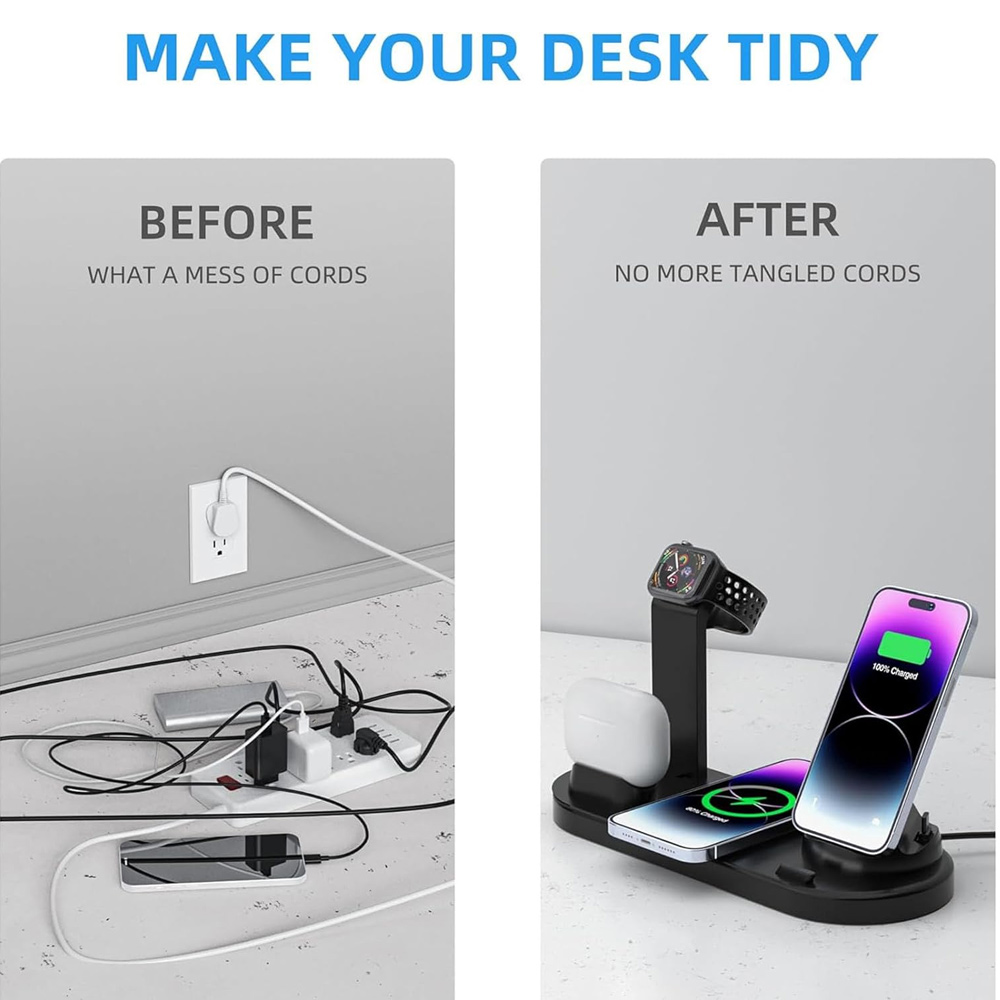 30W 7 in 1 Wireless Charger St - Watch Charging Dock ulasan dan harga