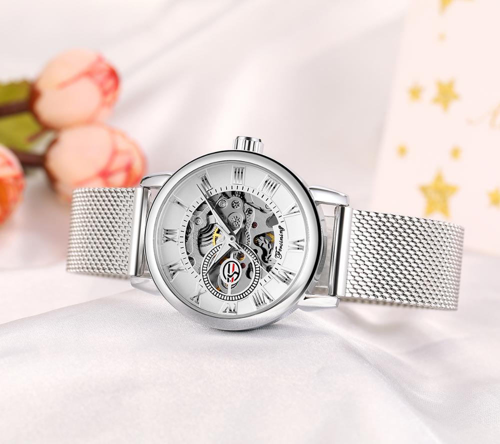 Reloj Mujer FORSINING Fashion  - Mesh Stainless Strap ulasan dan harga