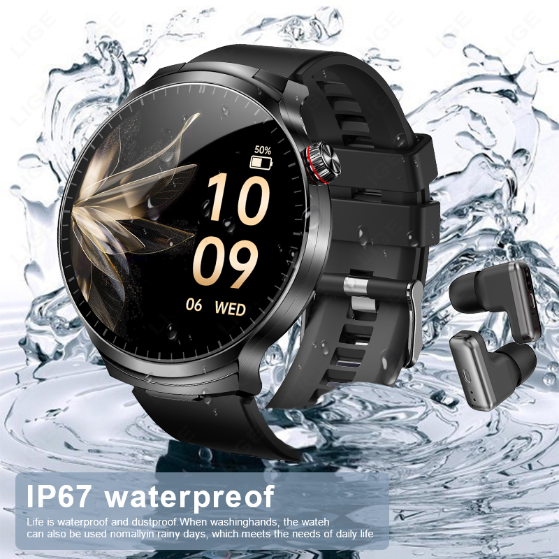 LIGE New TWS 2 in 1 Headset Sm - Smartwatch Noise Watches For Men ulasan dan harga