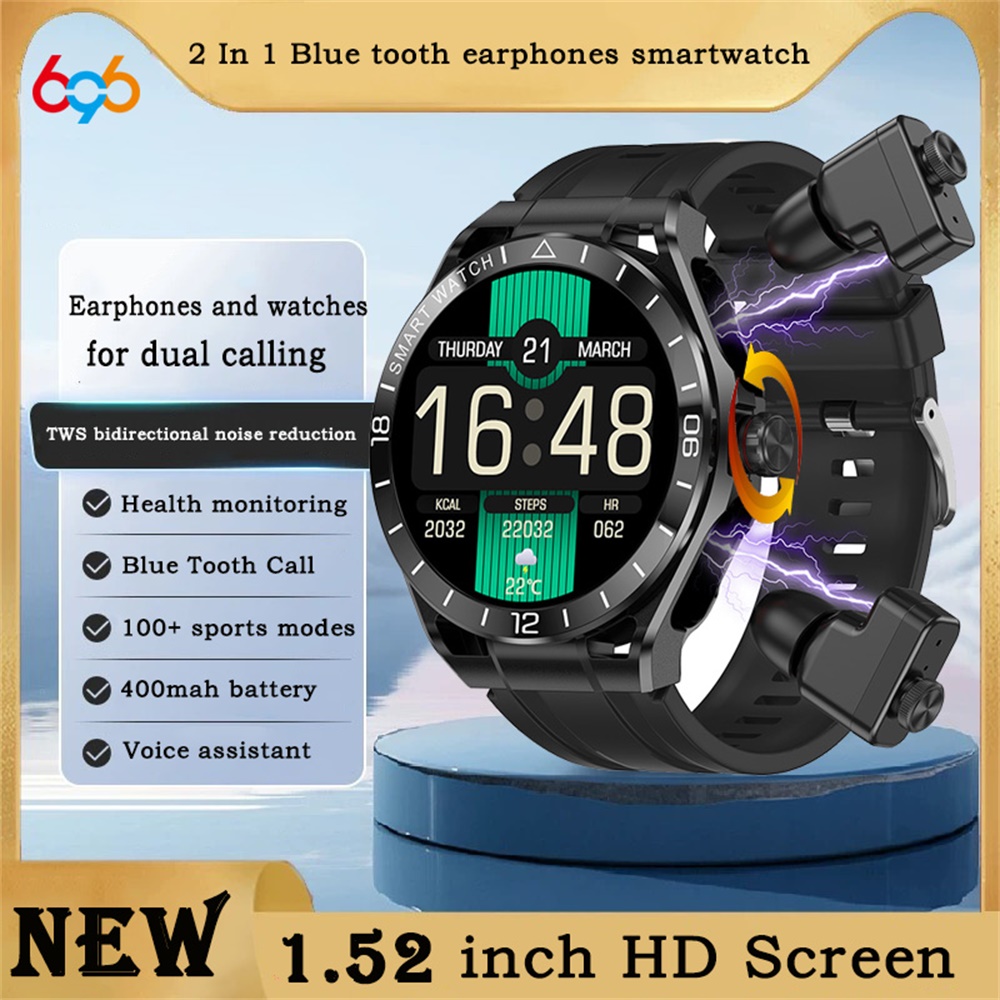 696 Men 2 In 1 Blue Tooth Call - Smartwatch Noise Watches For Men ulasan dan harga