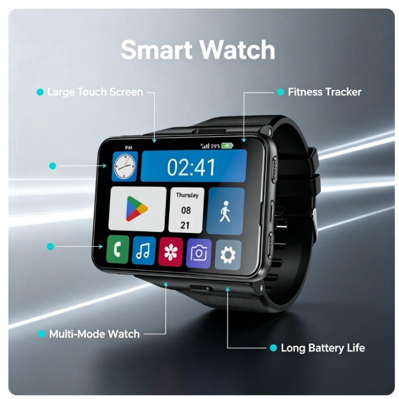 S999 Plus Smart Watch, 4G Andr - Smartwatch Watches For Men With Gps ulasan dan harga