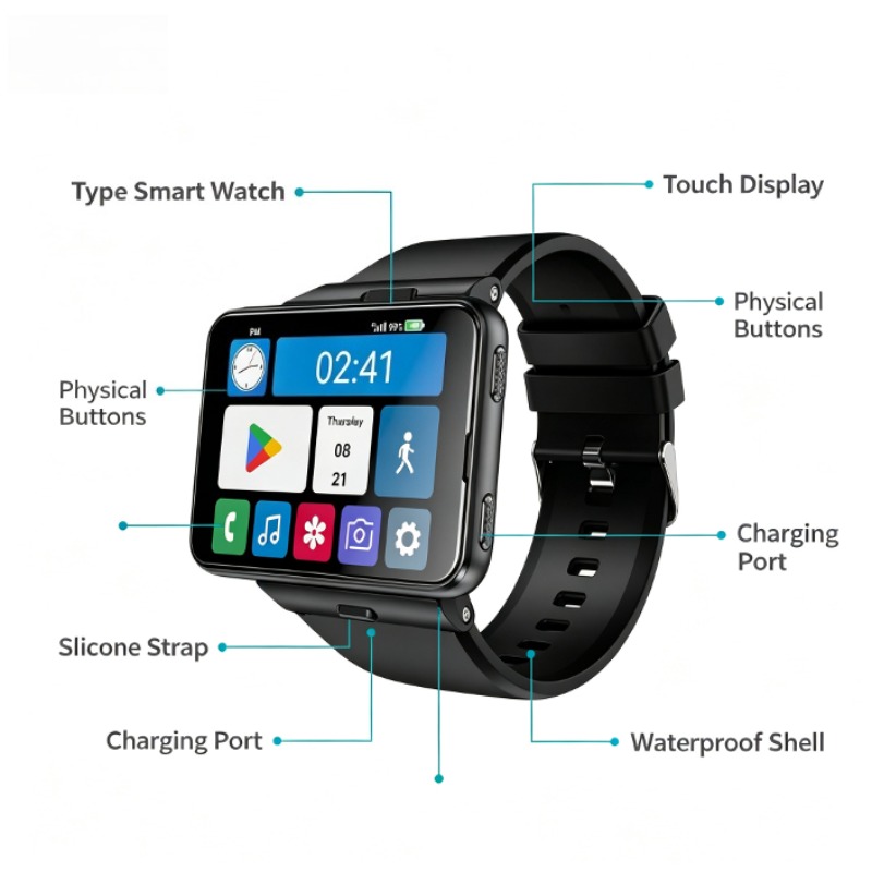 S999 Plus Smart Watch, 4G Andr - Smartwatch Watches For Men With Gps ulasan dan harga