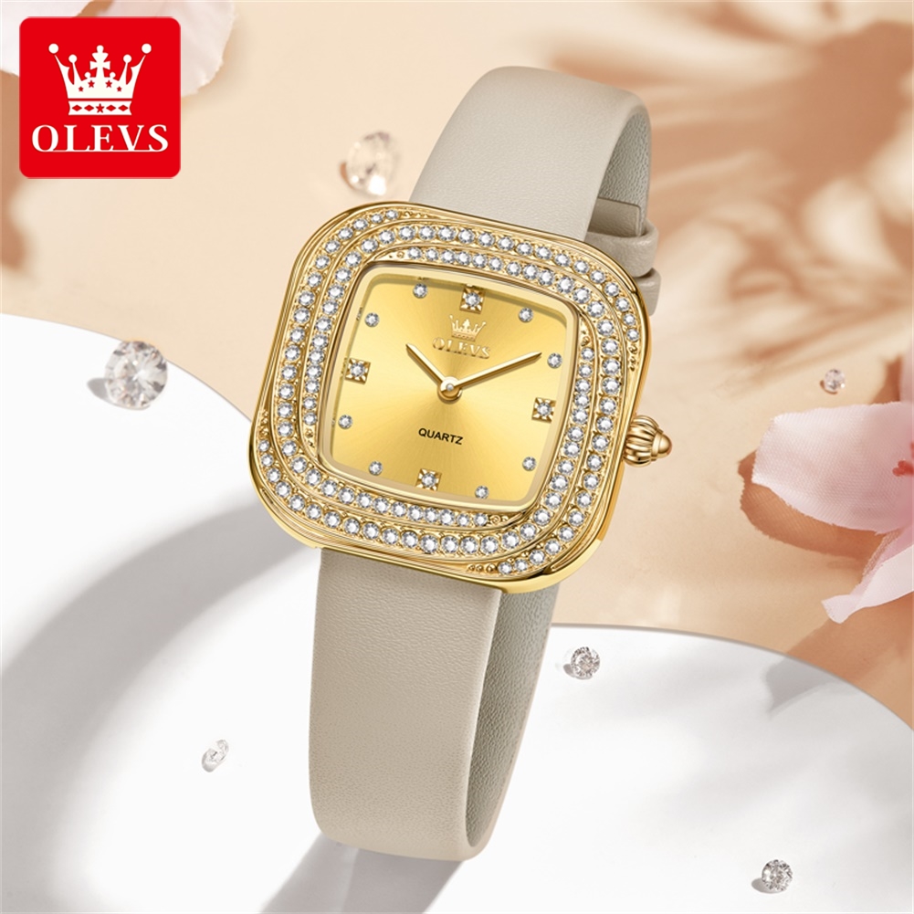 OLEVS Fashion Ladies' Square Q - Watch Bezel Insert ulasan dan harga