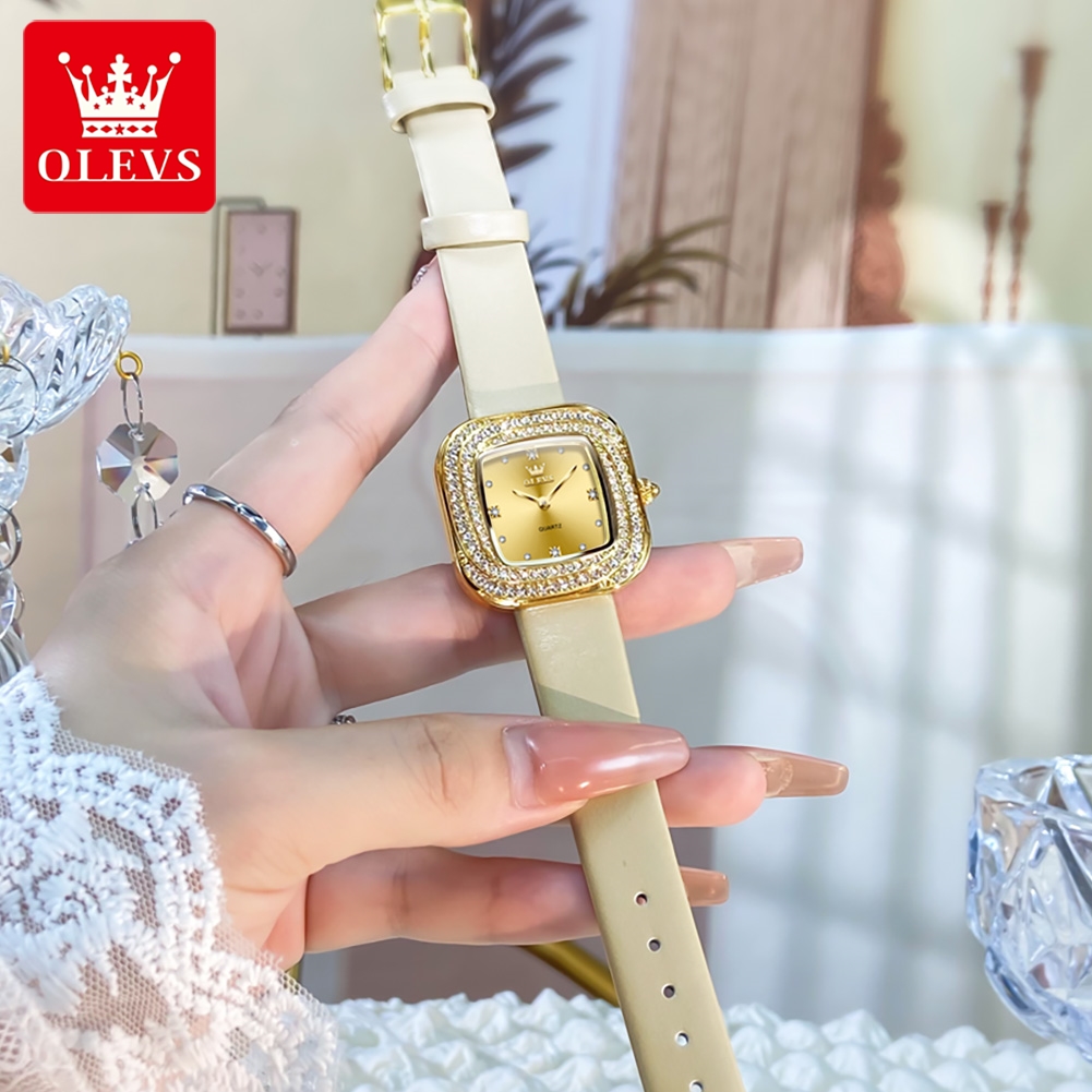 OLEVS Fashion Ladies' Square Q - Watch Bezel Insert ulasan dan harga