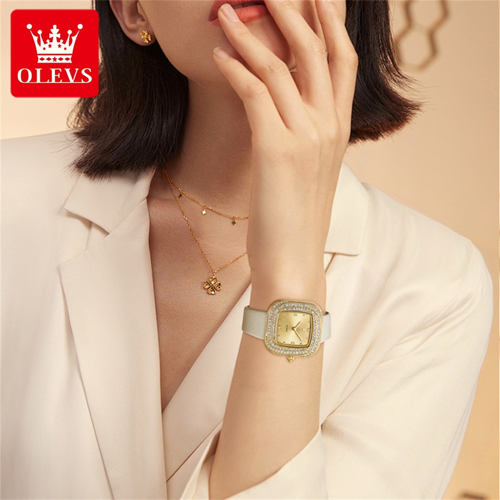OLEVS Fashion Ladies' Square Q - Watch Bezel Insert ulasan dan harga