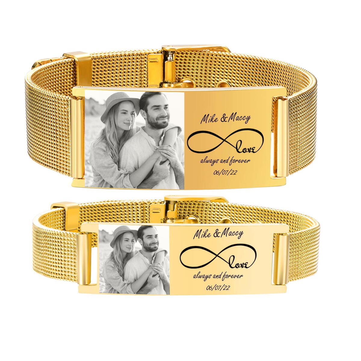 Personalized Photo Bracelet, S - Mesh Stainless Strap ulasan dan harga