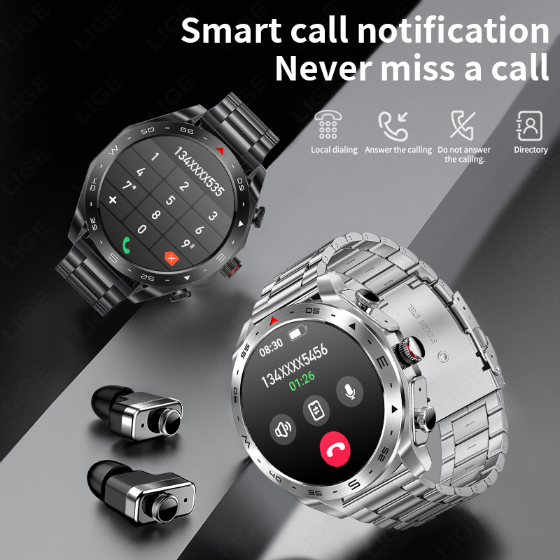 LIGE AMOLED Screen Smart Watch - Smartwatch Noise Watches For Men ulasan dan harga