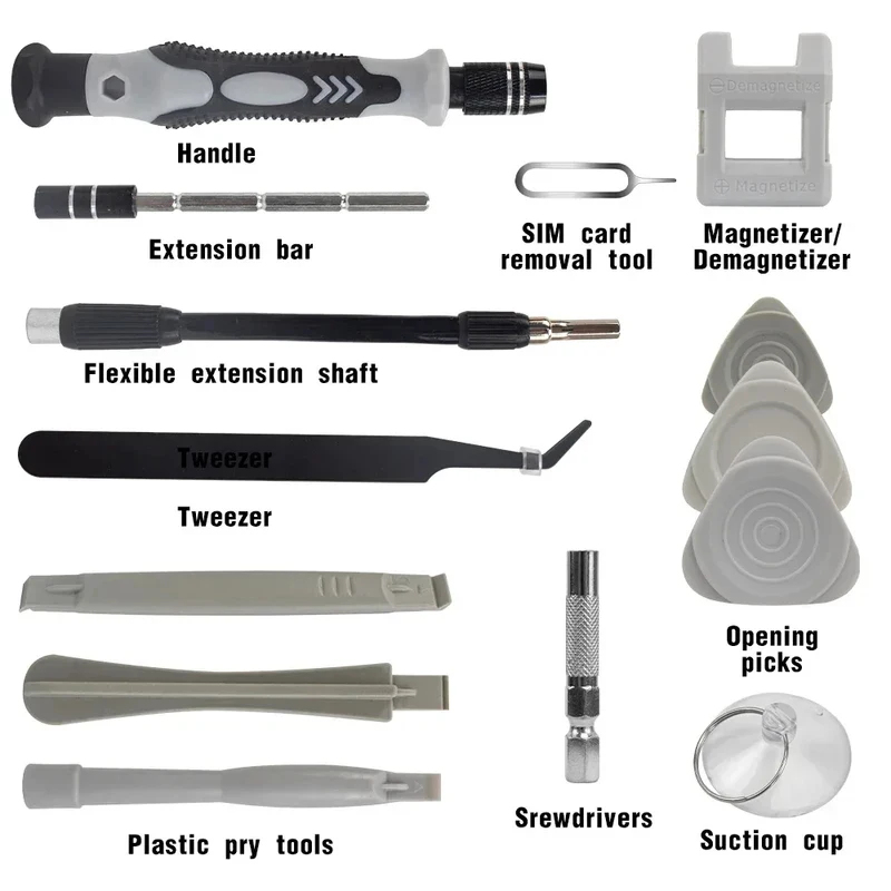 Portable 115in1 Magnetic Screw - Watch Tool Repair Kit ulasan dan harga
