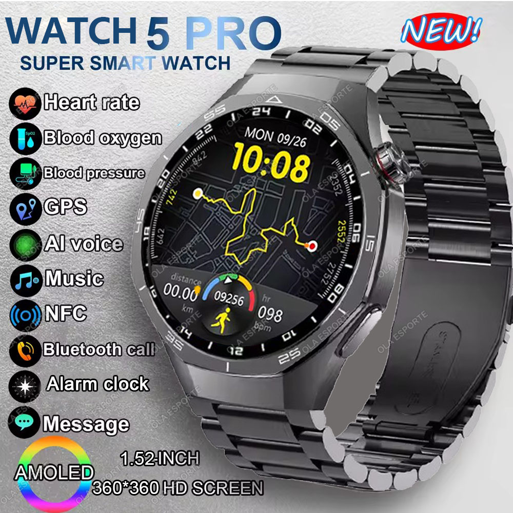 New Watch 5 Pro Smart Watch 1. - Smartwatch Watches For Men With Gps ulasan dan harga