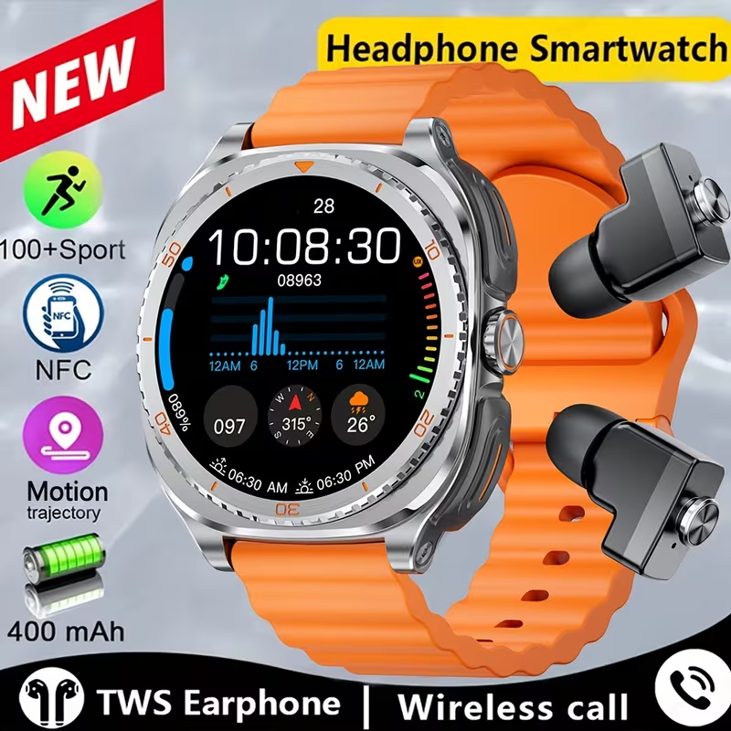 2 In 1 TWS Headset Smart Watch - Smartwatch Noise Watches For Men ulasan dan harga