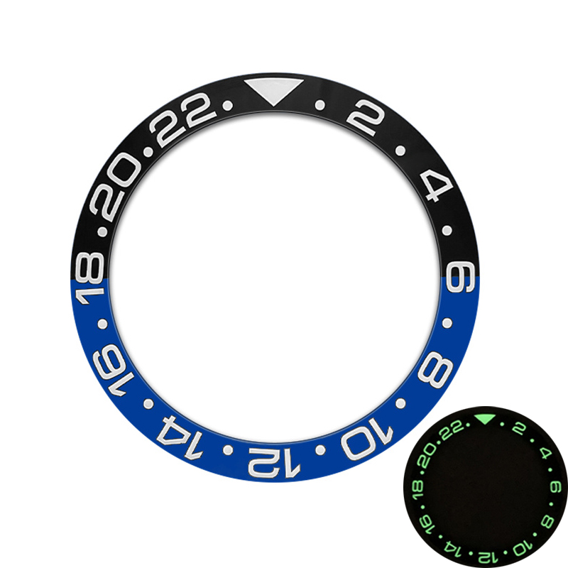 38mm Curved Blue Green Luminou - Watch Bezel Insert ulasan dan harga