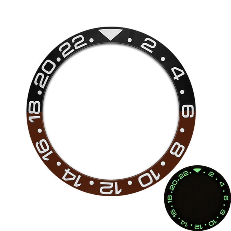38mm Curved Blue Green Luminou - Watch Bezel Insert ulasan dan harga
