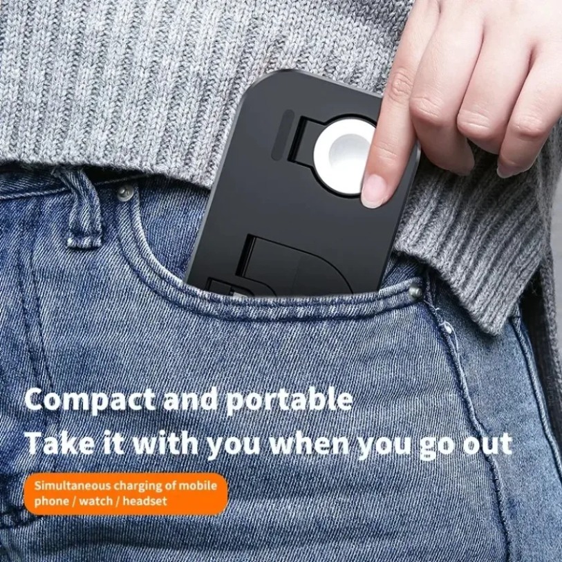 Foldable 3 In 1 Wireless Charg - Watch Xs8 ulasan dan harga