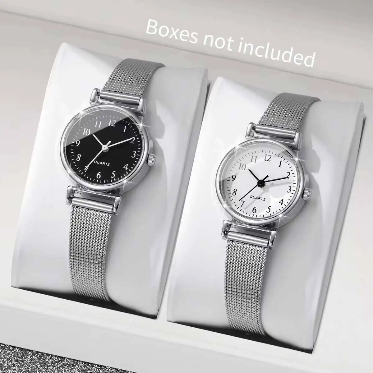 1/2PCS Fashion Women Watches S - Mesh Stainless Strap ulasan dan harga