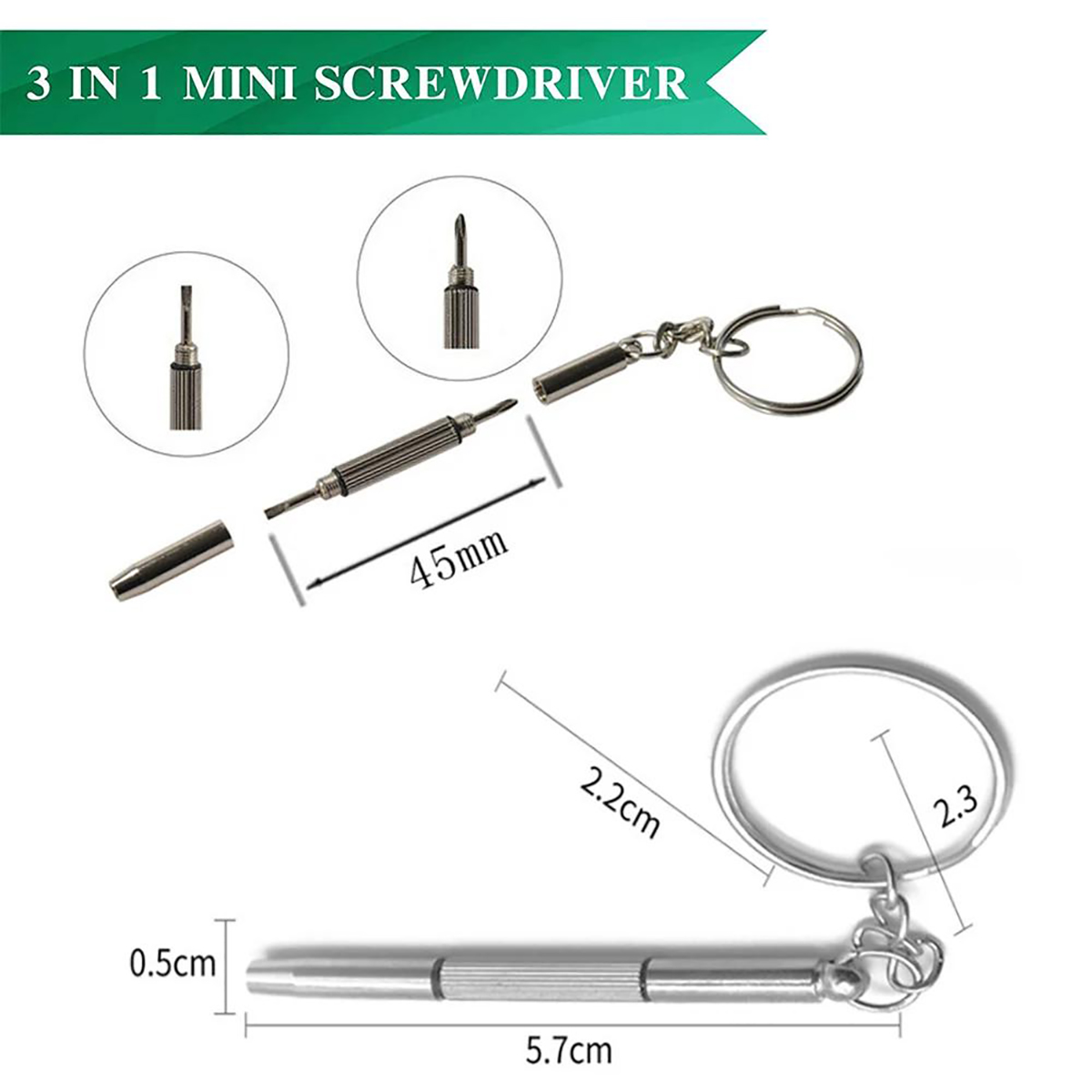 1/2/10pcs Mini 3 in1 Screwdriv - Watch Tool Repair Kit ulasan dan harga