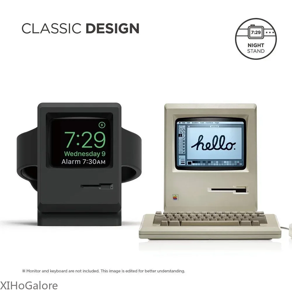 Retro Computer Pattern Silicon - Watch Charging Dock ulasan dan harga