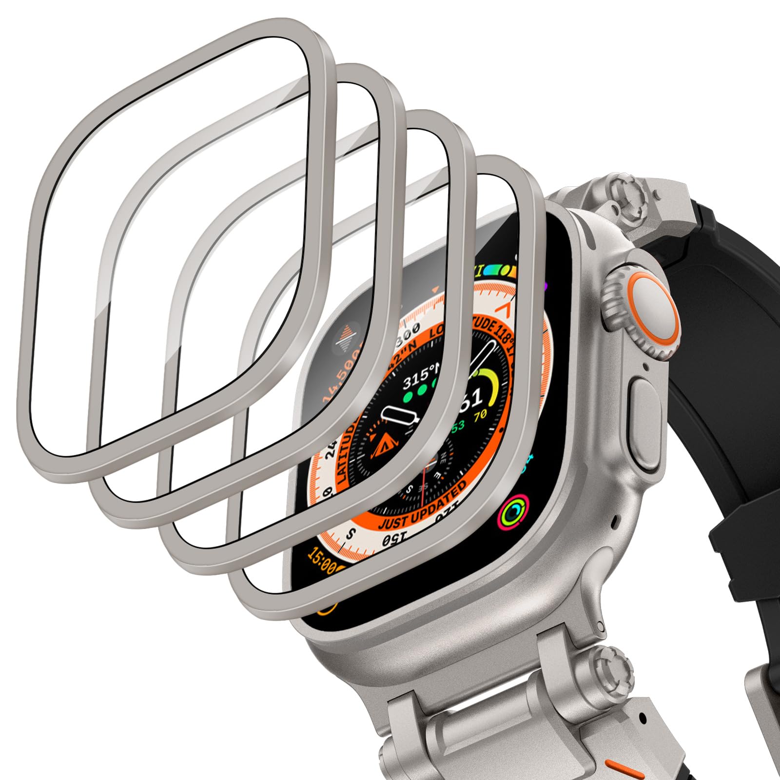 Aluminium Alloy Case+Tempered  - Smartwatch Apple Watches For Women ulasan dan harga