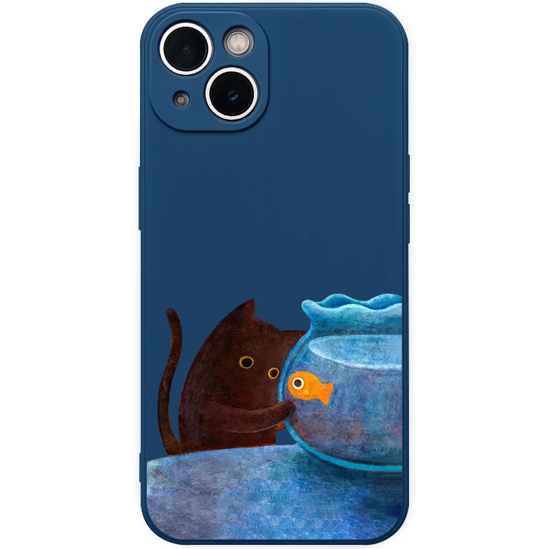 Fish Watching Cat Pattern Phon - Watch Xs8 ulasan dan harga